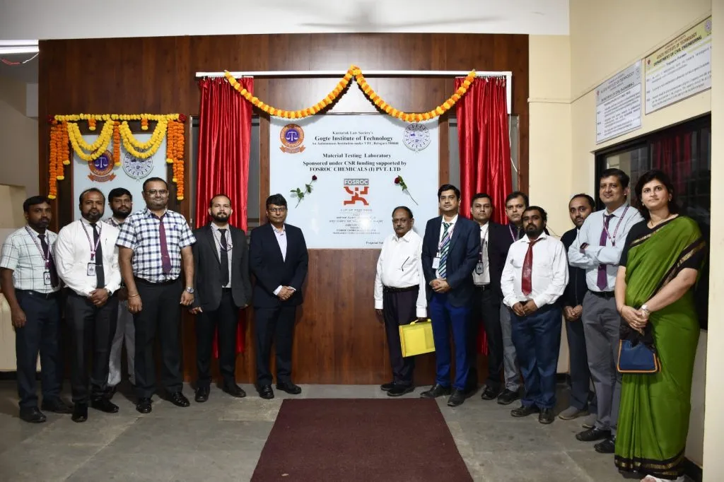 जीआयटी कॉलेजमध्ये मटेरियल टेस्टिंग लॅबोरेटरीचे उद्घाटन Inauguration of Material Testing Laboratory at GIT College