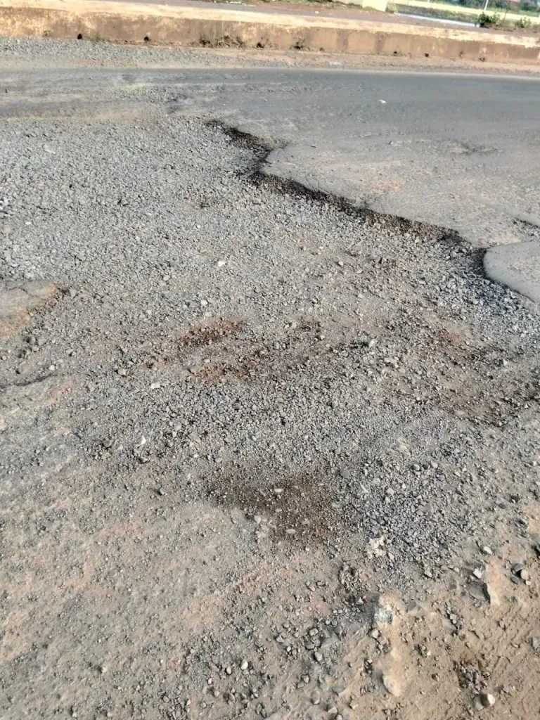 Deplorable condition of Belgaum-Gokak road