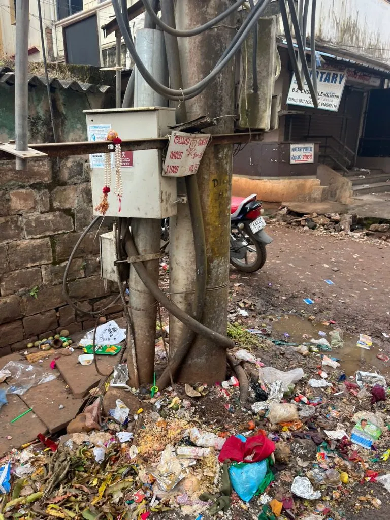 Throwing garbage under transformers is dangerous