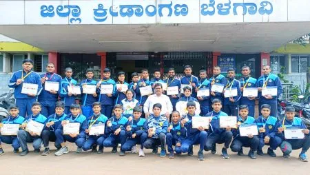 बेळगाव डीवायईएस ज्युडो संघ अव्वल Belgaum DYES Judo team tops