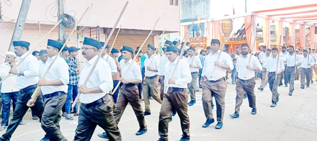 Rashtriya Swayamsevak Sangh march in Sambra