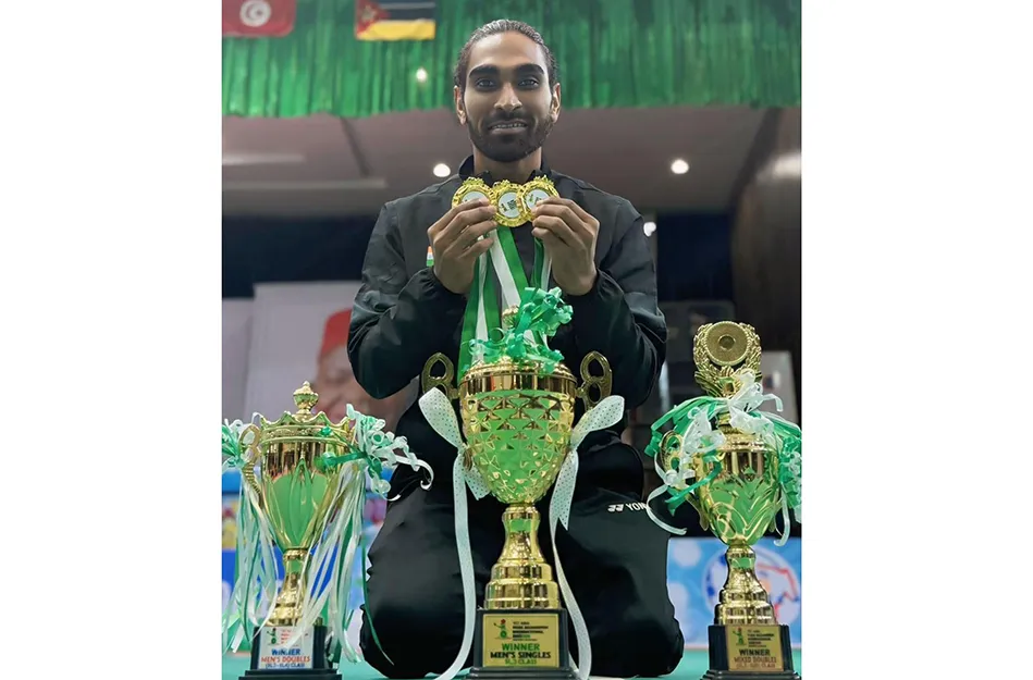 Pramod Bhagat shines with three golds