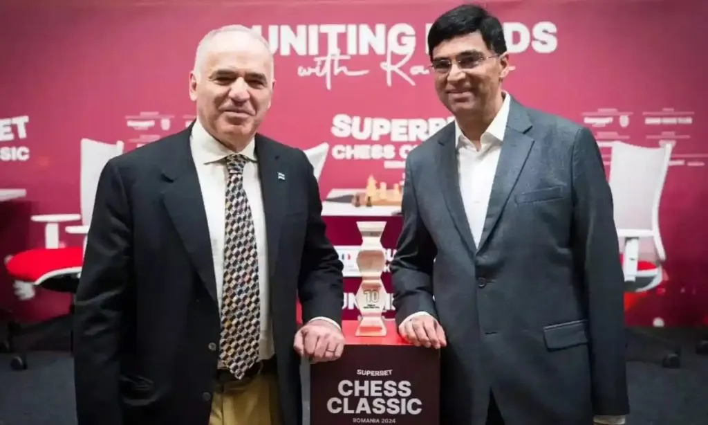 Anand, Kasparov face to face after 30 years