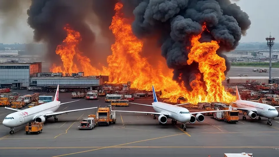 Fire at Dhaka International Airport