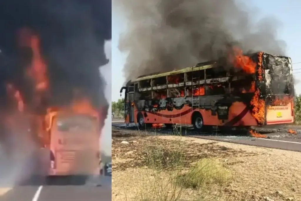 Bus fire breaks out due to smartphone battery explosion