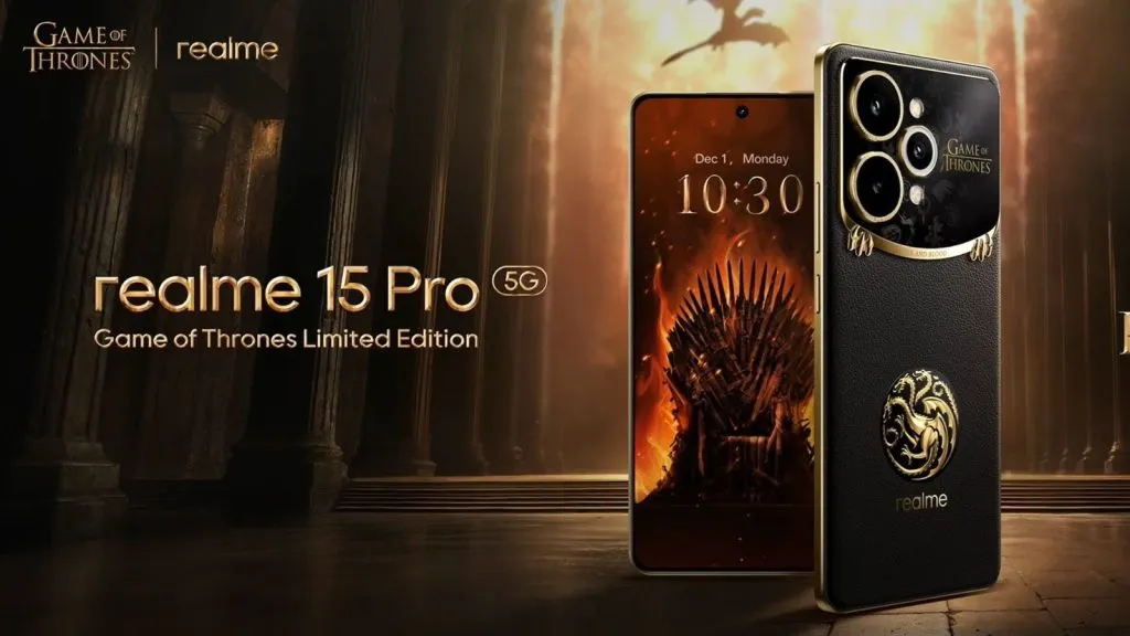 रियलमी 15 प्रो गेम ऑफ थ्रोन्स आवृत्ती लाँच Realme 15 Pro Game of Thrones Edition launched