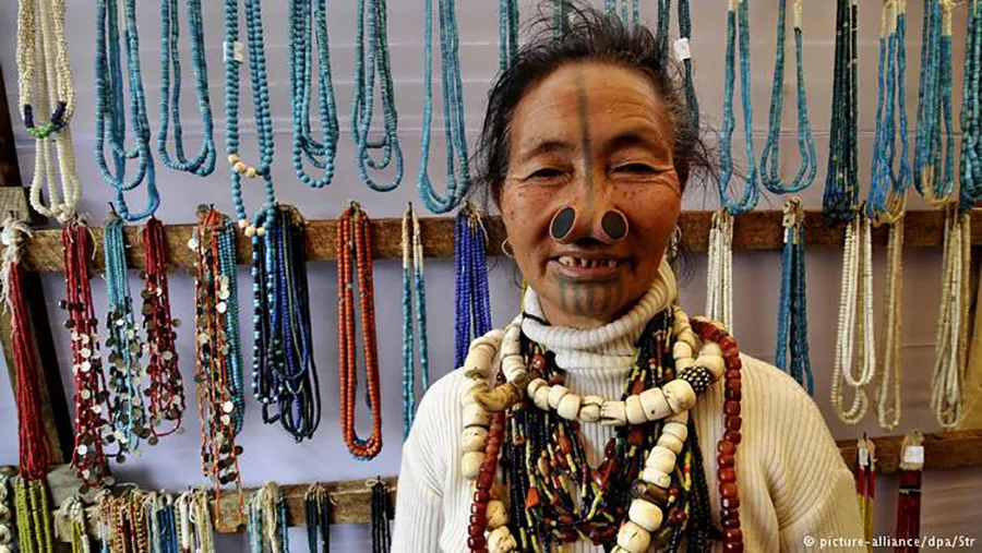 The practice of closing the nostrils of women