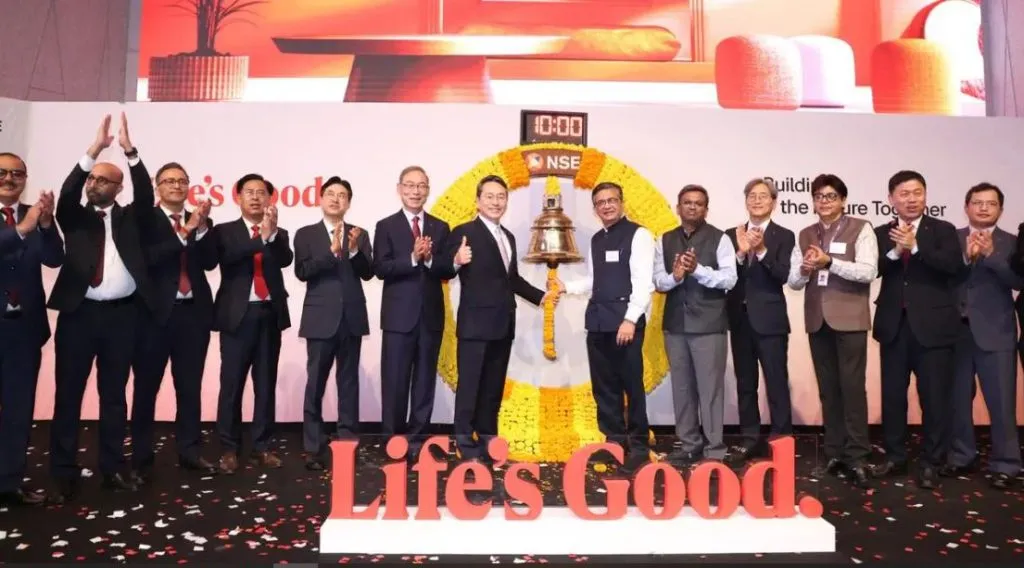 LG Electronics shares listed with strong rally