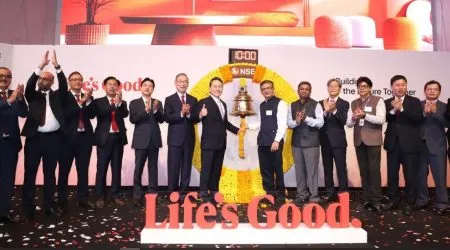 LG Electronics shares listed with strong rally