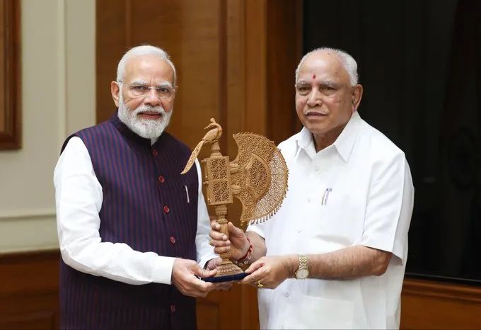 Yediyurappa meets the Prime Minister