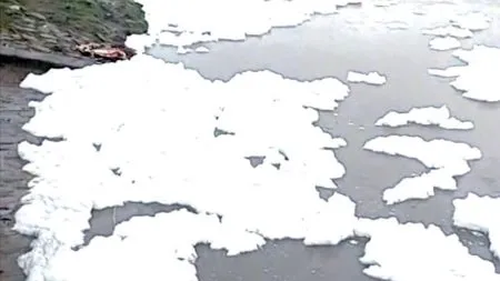 The foaming Sherinala rejoins the Krishna River