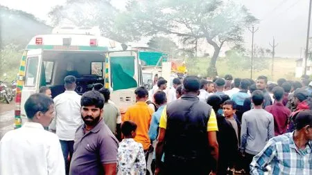 Milk tanker hits bike near Kagal