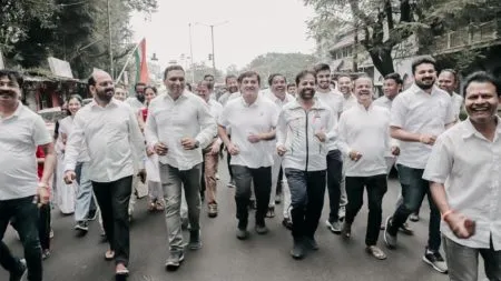 BJP's march features tricolor, masculine sports and message of national unity