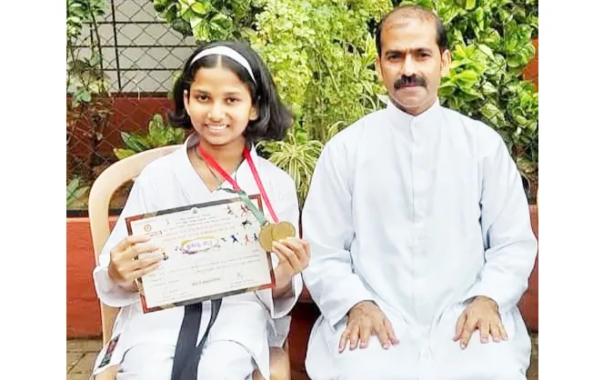 Aaradhya Sawant selected for karate