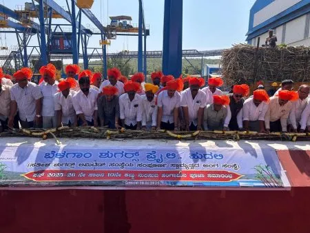 बेळगाव शुगर्सच्या गळीत हंगामाला प्रारंभ The crushing season of Belgaum Sugars begins