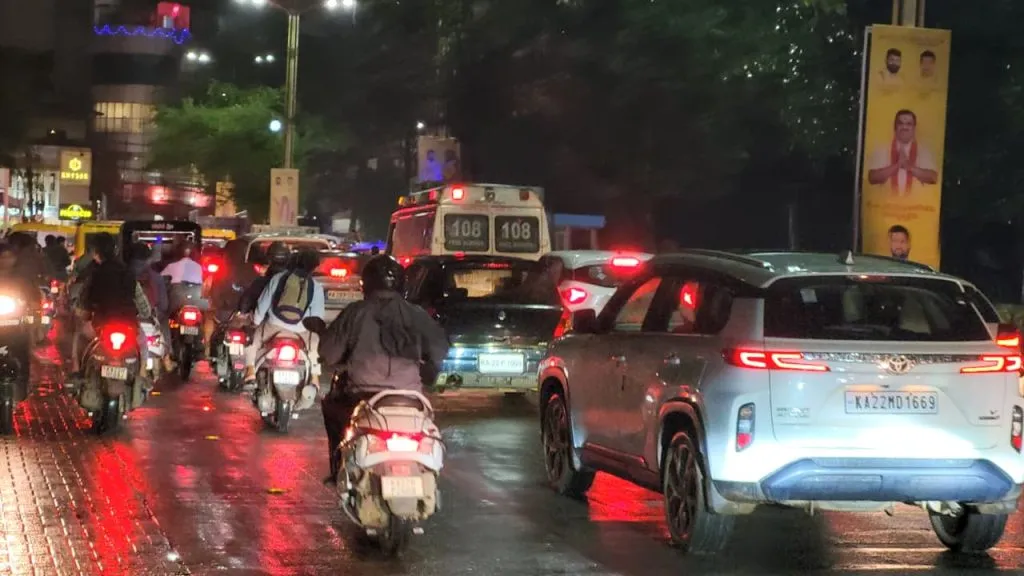 Roads closed for state festival; huge traffic jam in the city