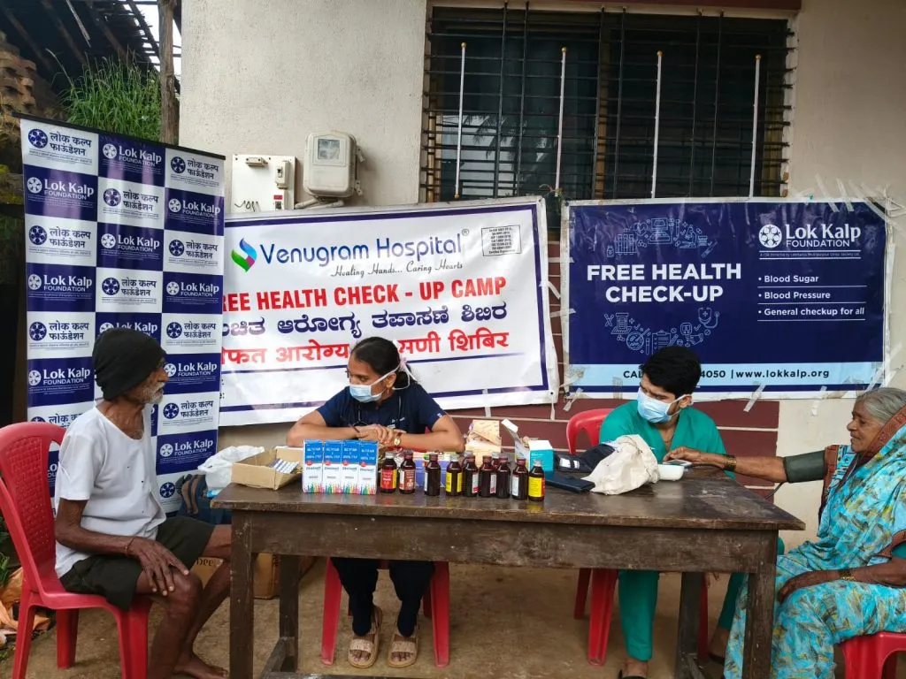 Free health check-up camp organized by Lokkalpa at Daroli