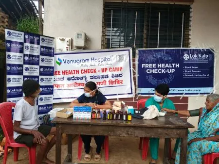 Free health check-up camp organized by Lokkalpa at Daroli