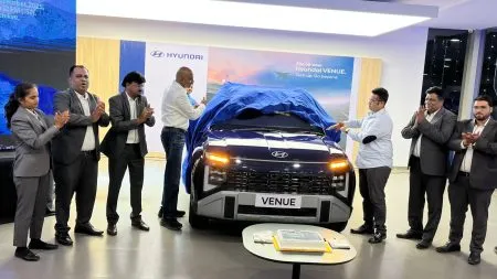 Hyundai Venue car launched at Nagashanti Hyundai showroom