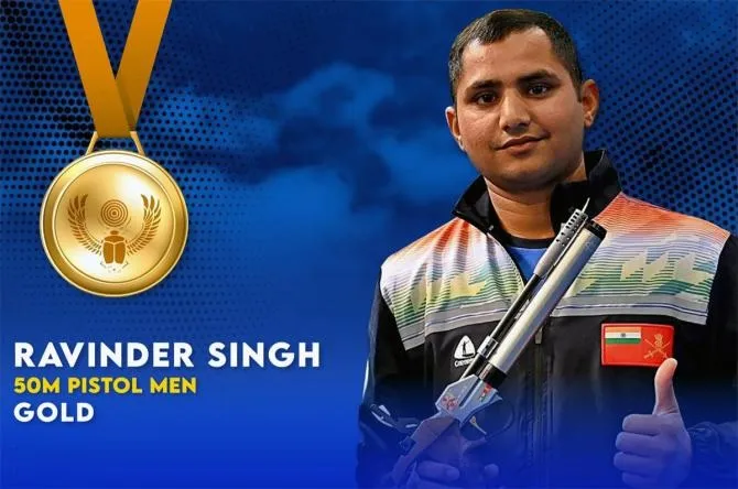 रविंद्र सिंगला सुवर्ण तर इलाव्हेनीलला कांस्य Ravindra Singh won gold and Elavenil won bronze.