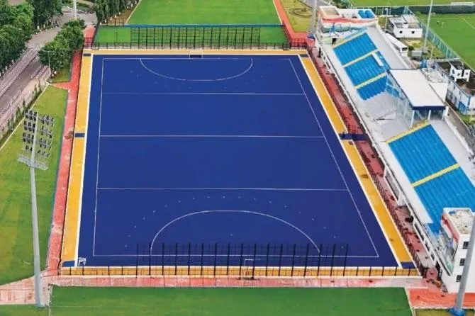 Modernly equipped hockey stadium in Kolkata