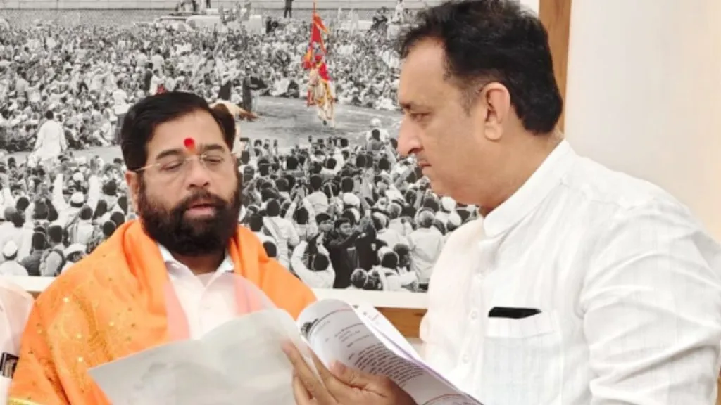 A grand Nama Sankirtan Hall stands in Pandharpur